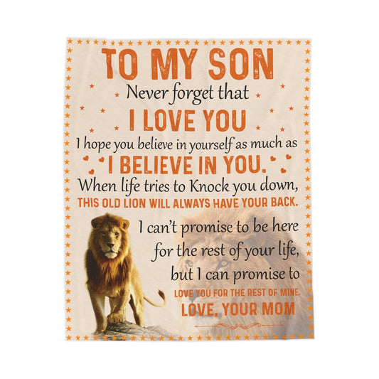 To My Son | Velveteen Plush Blanket 50x60