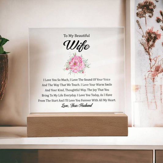 To My Wife | Square Acrylic Plaque