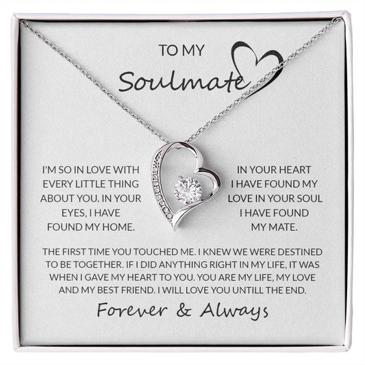 To My Soulmate | Forever & Always  - Forever Love Necklace