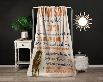 To My Son | Velveteen Plush Blanket 50x60