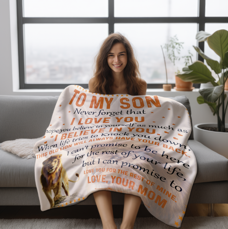 To My Son | Velveteen Plush Blanket 50x60