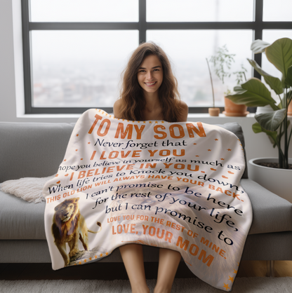 To My Son | Velveteen Plush Blanket 50x60