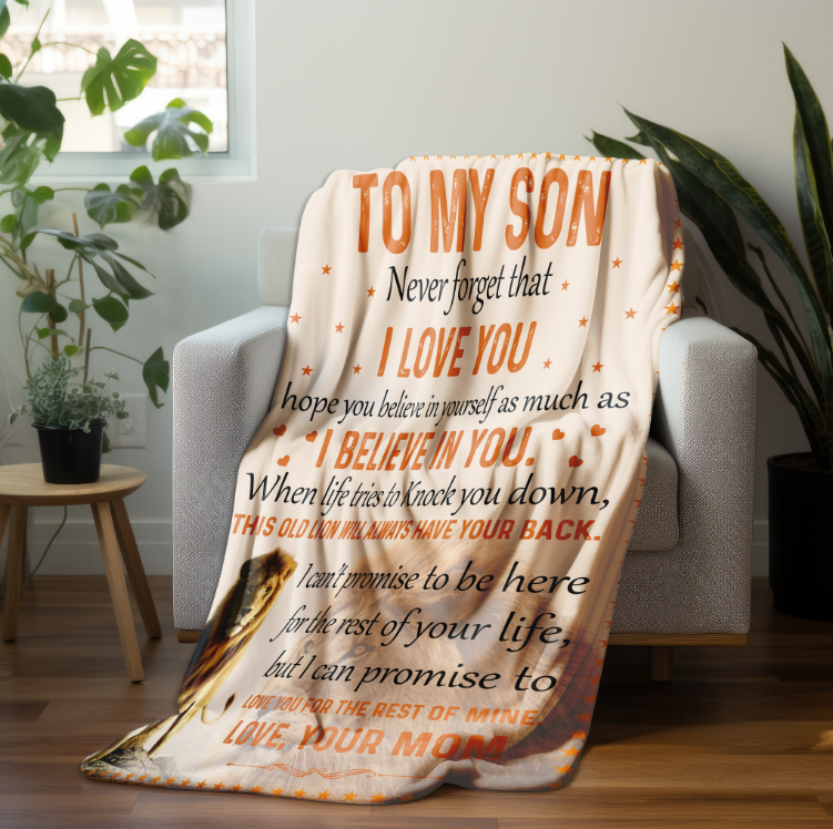 To My Son | Velveteen Plush Blanket 50x60